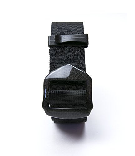 JJMG Men’s Security Friendly Real Carbon Fiber Buckle Black 1.5“ Belt