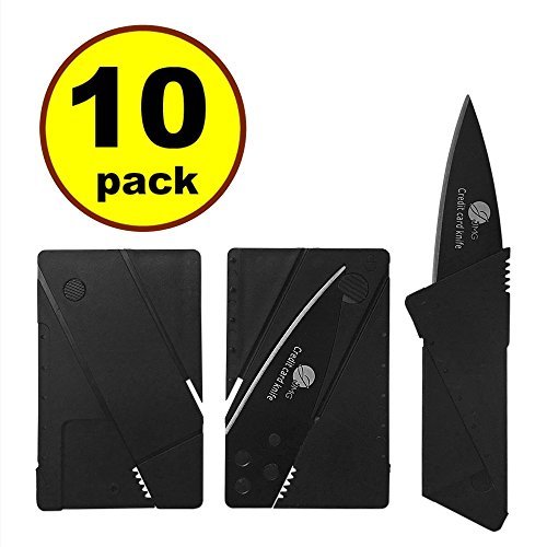JJMG Mini Wallet Size, Credit Card Knife (Pack of 10)