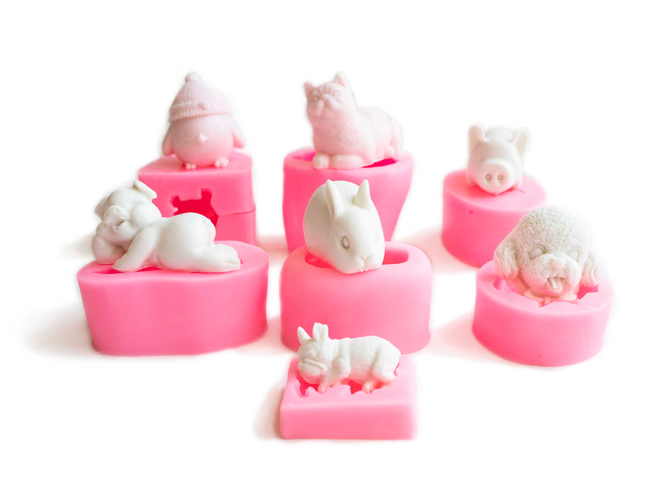 3D Mini Animal Silicone Mold (Set of 7)