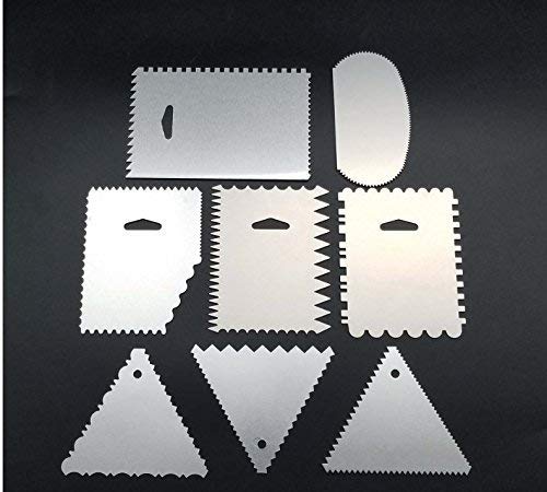 JJMG New 8-Piece Cake Scraper Smoother Set