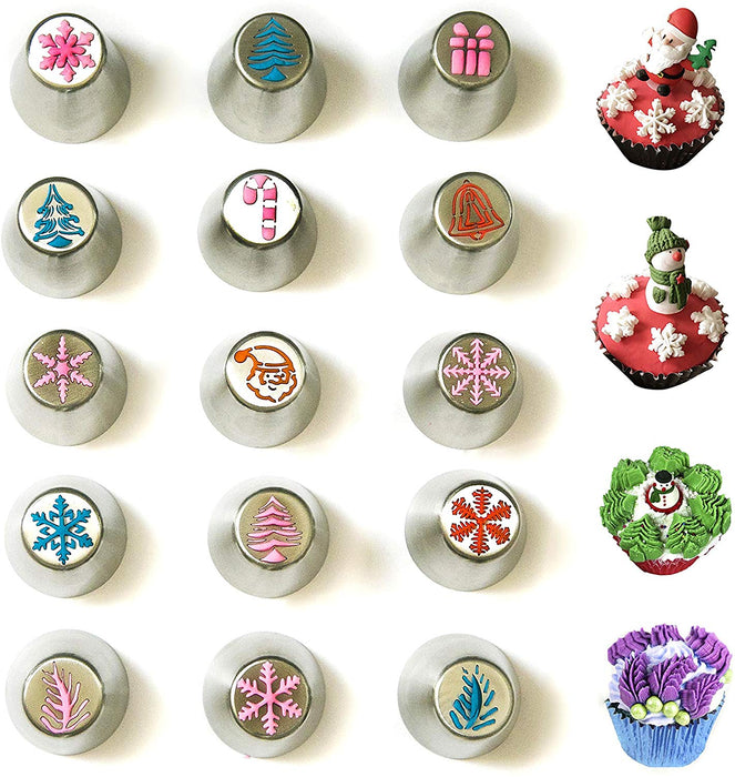 JJMG NEW Russian Icing Piping Tips Christmas Design For Cakes Cupcakes Cookies - Decoration Pastry Baking Tools