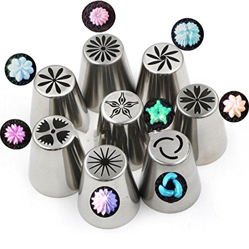 JJMG Russian Tulip Tips Stainless Steel and Silicone Bags Dispenser