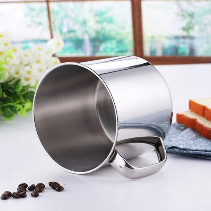 1PCS  200ml stainless steel cup Travel camping outdoor cup drink beer tea kitchen noodle cup with hook handle