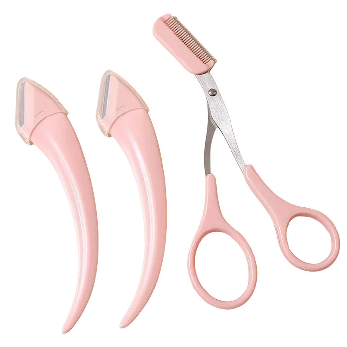 Eyebrow Trimming Knife Eyebrow Face Razor For Women Professional Eyebrow Scissors With Comb Brow Trimmer Scraper Accesso