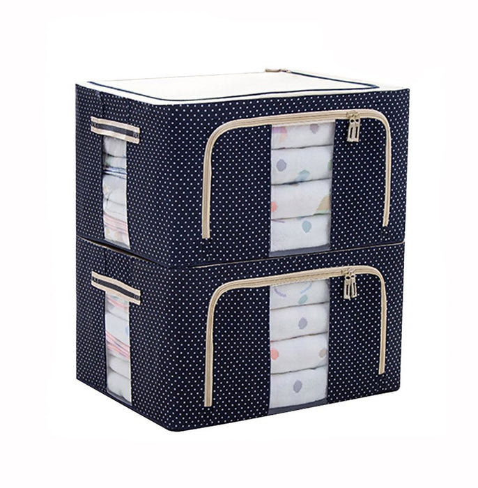JJMG Polka Dots Stackable Storage Box Organizer