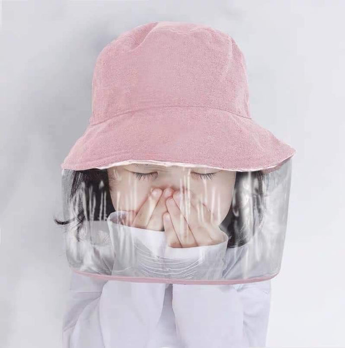 Pink Kids Hat with Faceshield