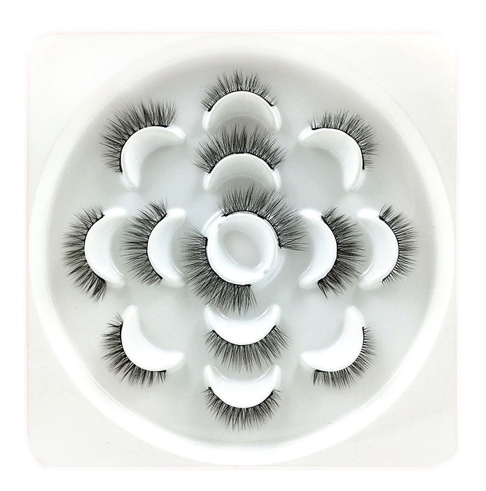 JJMG 7 Pair Easy-To-Wear Mess-Free Light Weight Magnetic Natural False Eyelashes Set