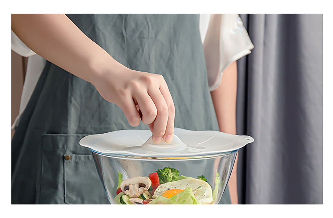 3+1 Silicone Bowl Lid (White and Pink)