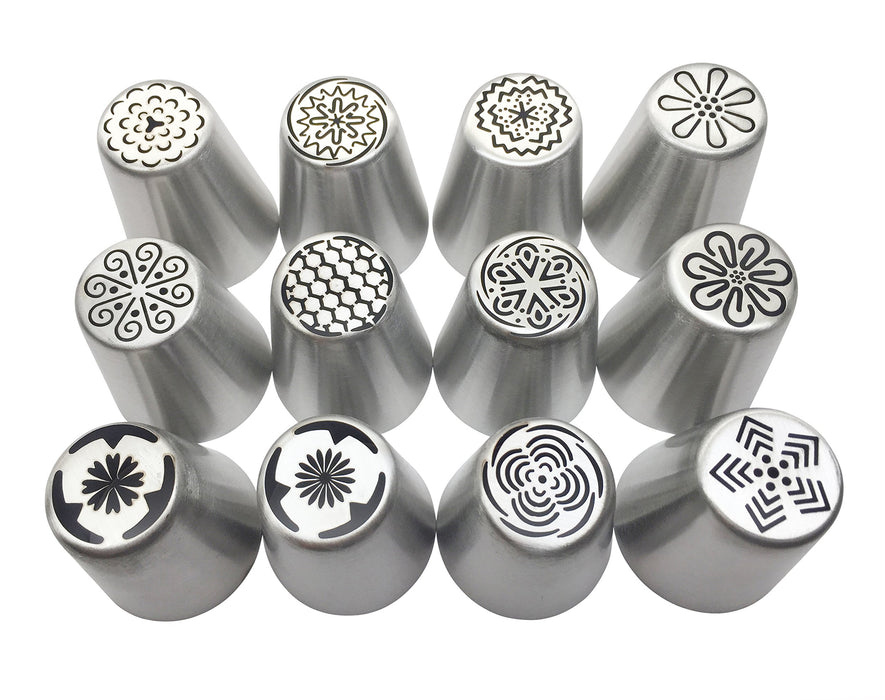 JJMG Russian Tulip Tips Stainless Steel and Silicone Bags Dispenser