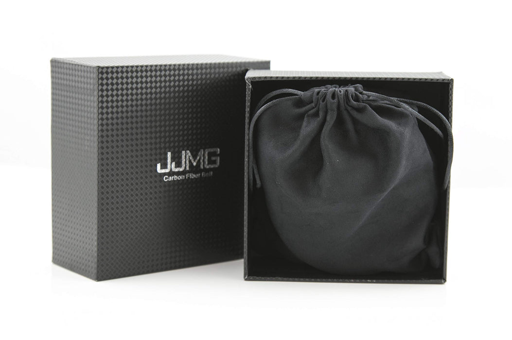 JJMG Men’s Security Friendly Real Carbon Fiber Buckle Black 1.5“ Belt