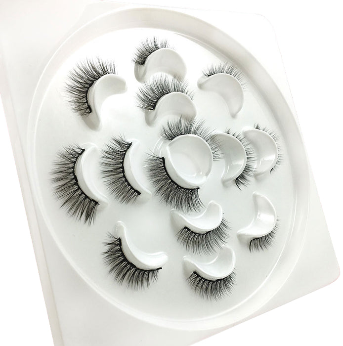 JJMG 7 Pair Easy-To-Wear Mess-Free Light Weight Magnetic Natural False Eyelashes Set