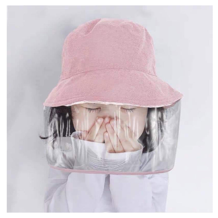 JJMG Kids Clear Full-Face Protective Bucket Hat Shield Washable Breathable