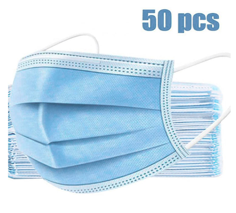 3-Ply Disposable Face Mask Latex-Free (50pcs/Box)