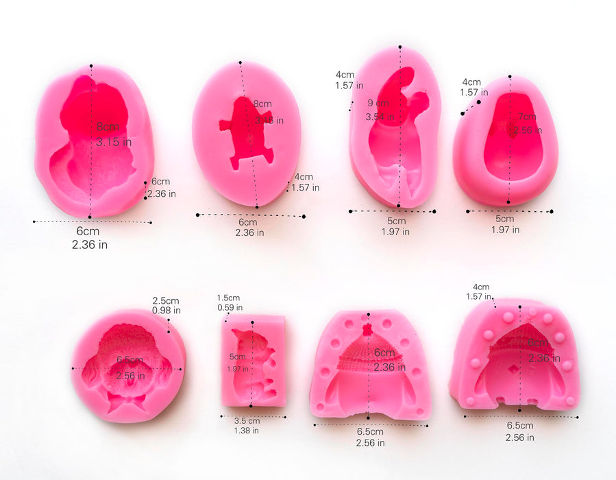 3D Mini Animal Silicone Mold (Set of 7)