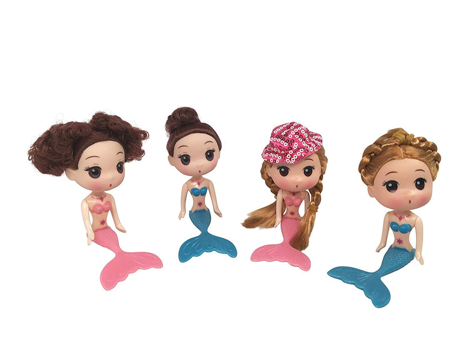 JJMG Mermaid Dolls Cake Toppers (Set of 4)