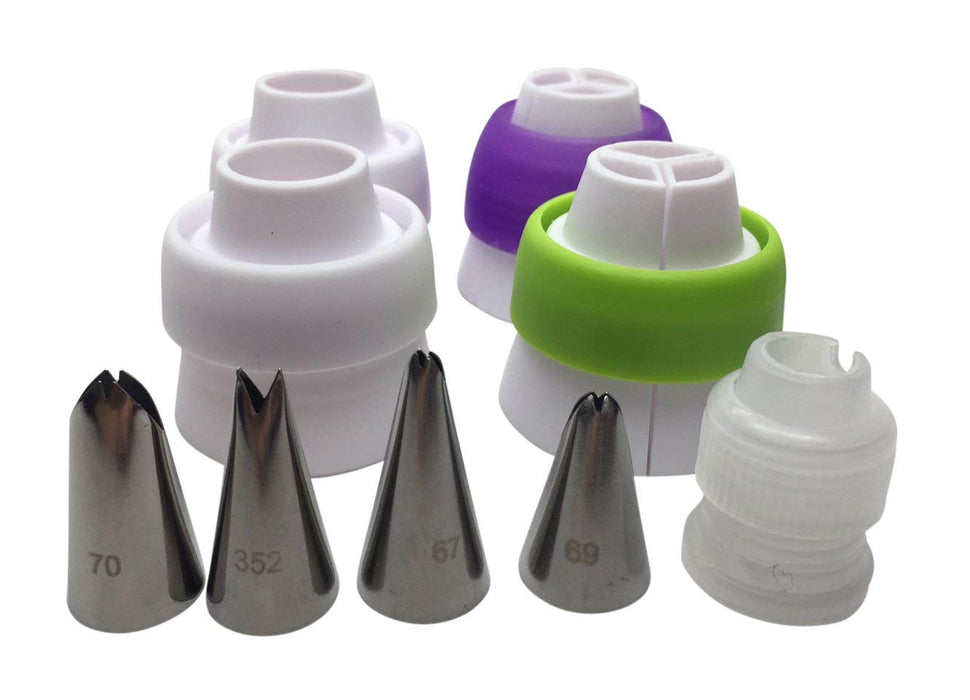 JJMG Coupler Russian Nozzle Piping Leaf Tip (5 Pieces)