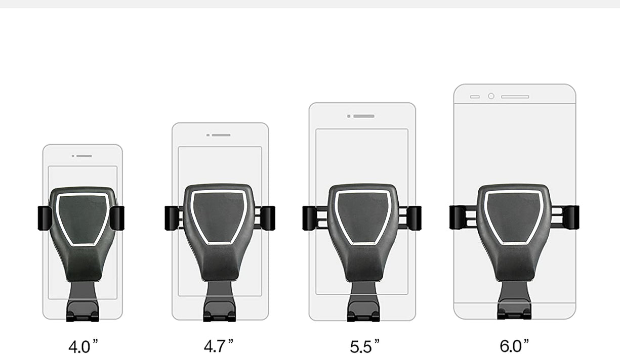 Universal Car Phone Air Vent Mount Holder for iPhone, Samsung - Cellphone Car Cradle (4.0” / 4.7” / 5.5” / 6.0”)
