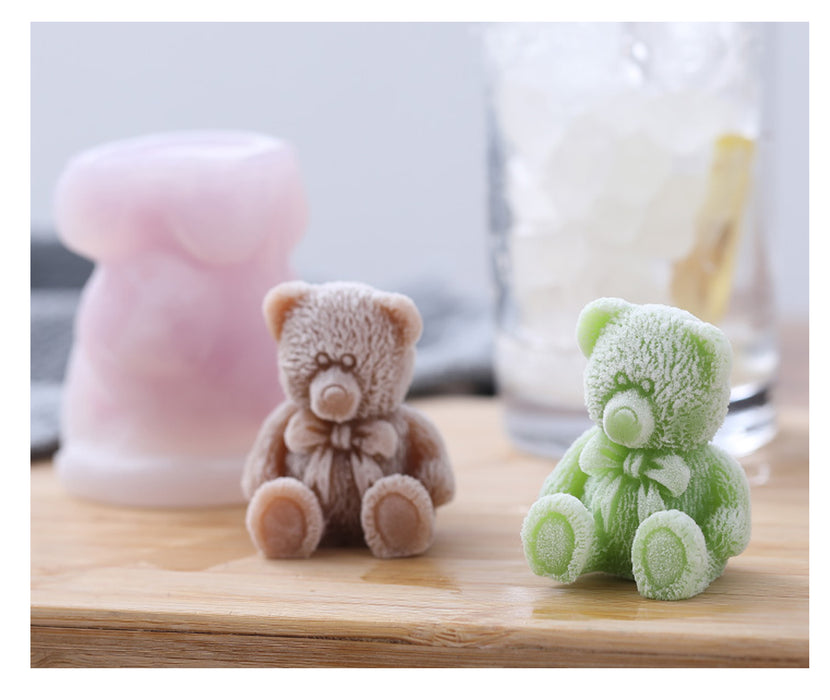Mini Animals Ice Molds Plaster Clay Set of 4 (Pig, Dogs, and Bear)