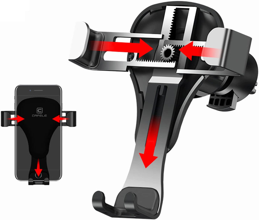Universal Car Phone Air Vent Mount Holder for iPhone, Samsung - Cellphone Car Cradle (4.0” / 4.7” / 5.5” / 6.0”)