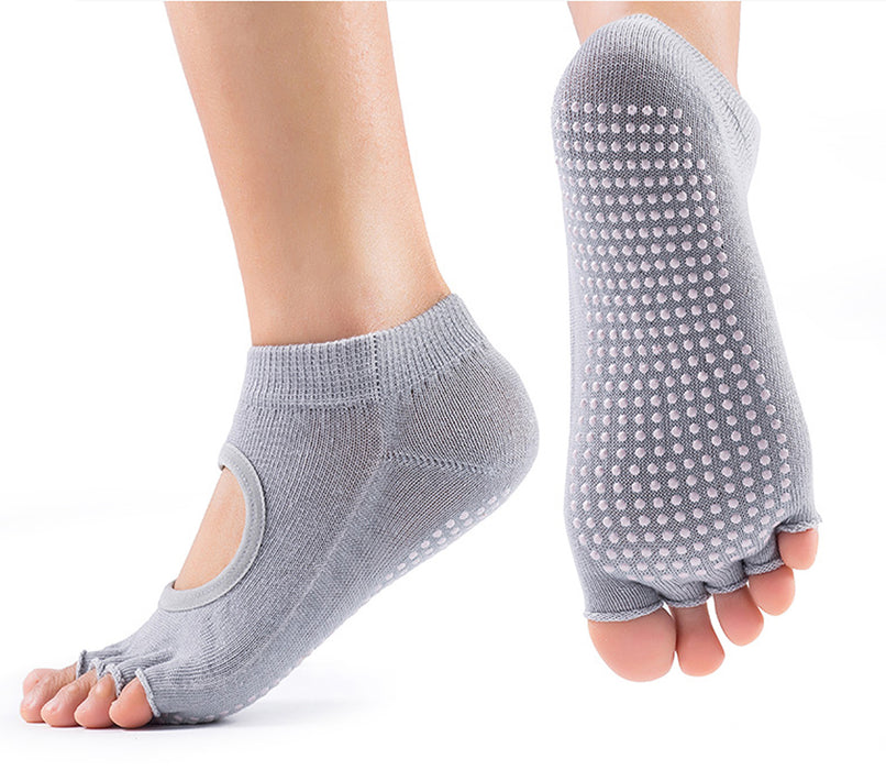 JJMG Non-Skid Resistant Toeless Grip Yoga Socks
