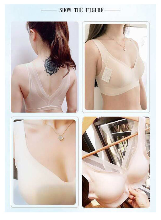 JJMG Women’s Comfortable Sexy Deep V-Back Seamless Bralette