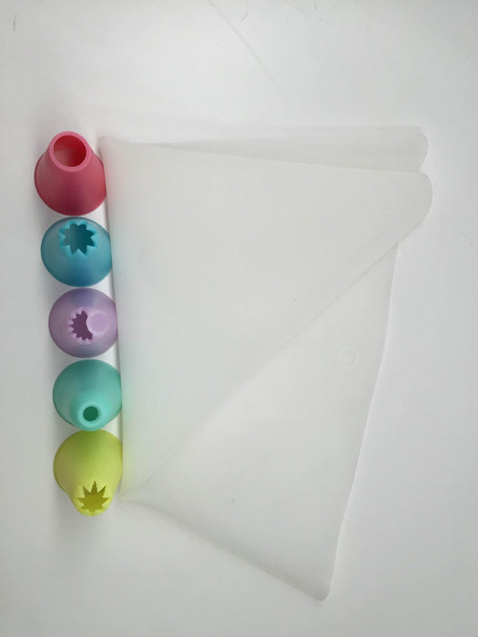 JJMG Silicone Rainbow Piping Tips (5 Pieces)
