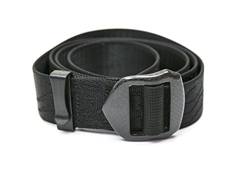 JJMG Men’s Security Friendly Real Carbon Fiber Buckle Black 1.5“ Belt