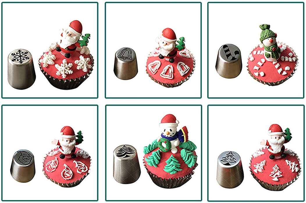 JJMG NEW Russian Icing Piping Tips Christmas Design For Cakes Cupcakes Cookies - Decoration Pastry Baking Tools
