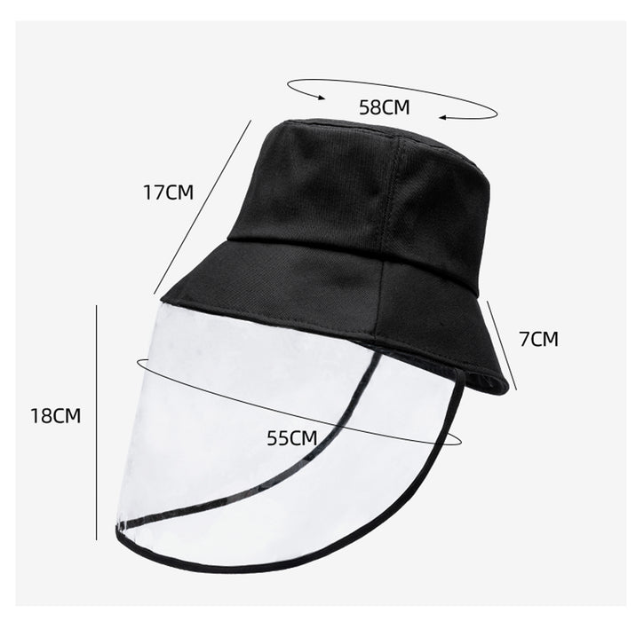 Black Adult Hat with Faceshield