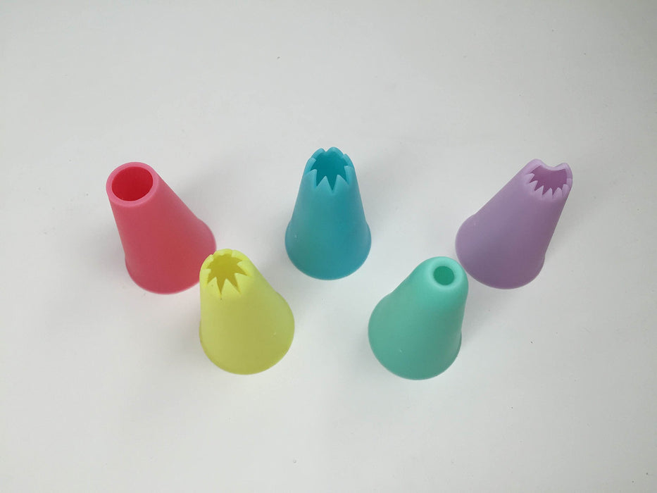 JJMG Silicone Rainbow Piping Tips (5 Pieces)