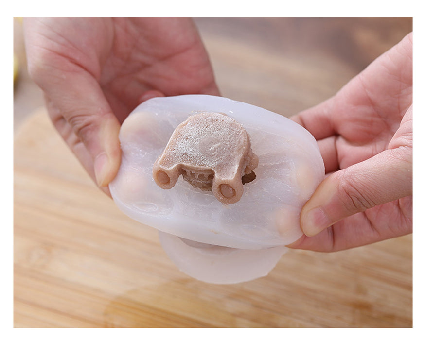 Mini Animals Ice Molds Plaster Clay Set of 4 (Pig, Dogs, and Bear)