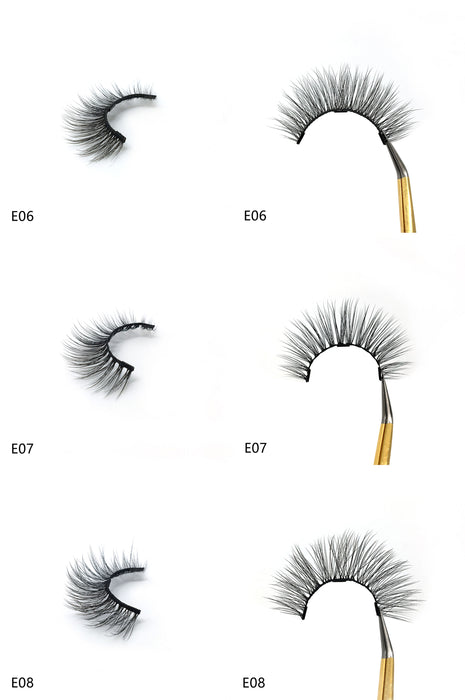 JJMG 7 Pair Easy-To-Wear Mess-Free Light Weight Magnetic Natural False Eyelashes Set