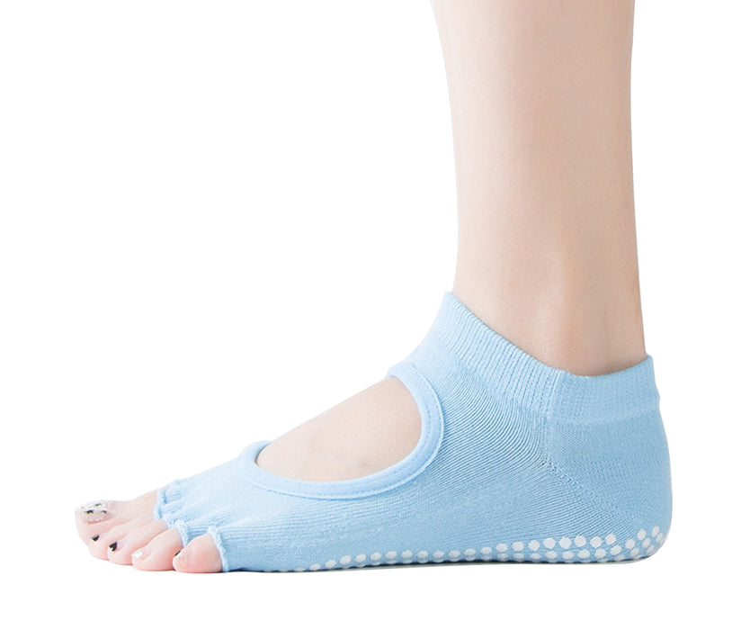 JJMG Non-Skid Resistant Toeless Grip Yoga Socks