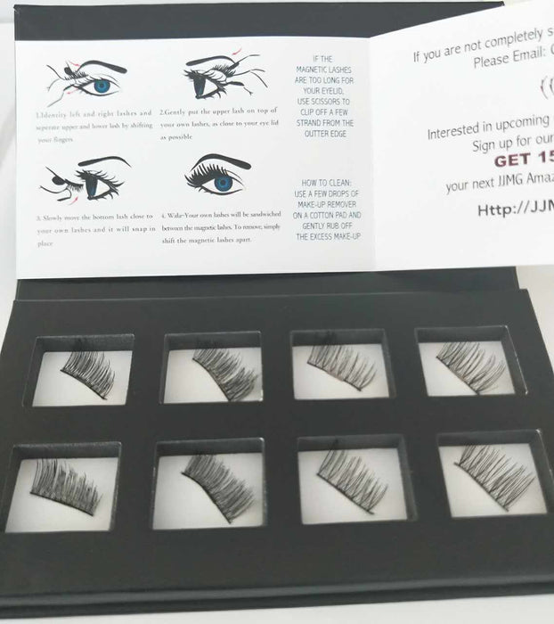 3D Magnetic False Accent Eyelashes (2 Pairs 8 pieces Style 03 & 04)