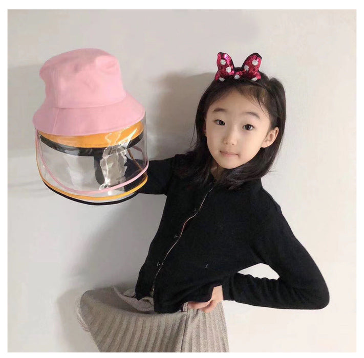 JJMG Kids Clear Full-Face Protective Bucket Hat Shield Washable Breathable
