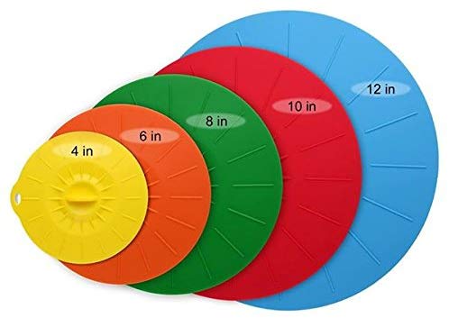 Food Grade Silicone Bowl Lids Food Saver Covers (Set of 5)