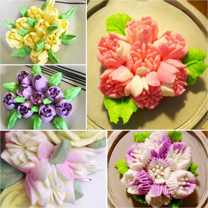 7-Piece Russian Tulip Tips Stainless Steel Icing Piping Nozzles