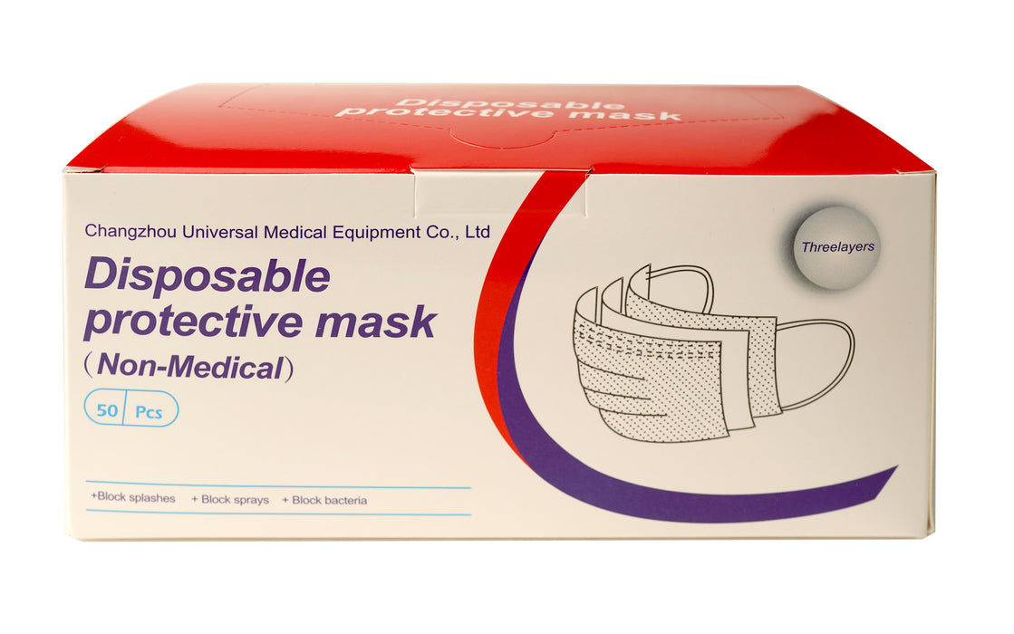 3-Ply Disposable Face Mask Latex-Free (50pcs/Box)