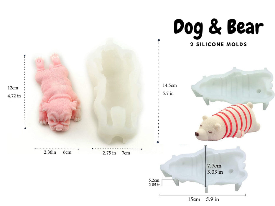 3D Dog & Bear Silicone Mold