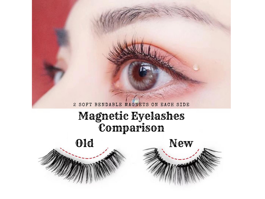 JJMG Soft Magnetic Eyelashes Extension With Dual Pairs Bendable Magnets Eyelash Glue-Free Design compare with MLEN Lashes (Full)