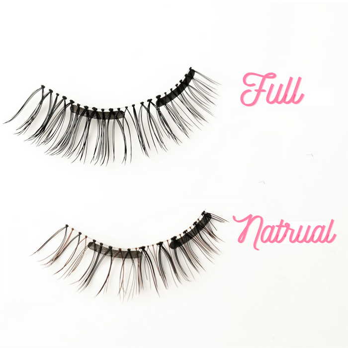 JJMG Soft Magnetic Eyelashes Extension With Dual Pairs Bendable Magnets Eyelash Glue-Free Design compare with MLEN Lashes (Full)