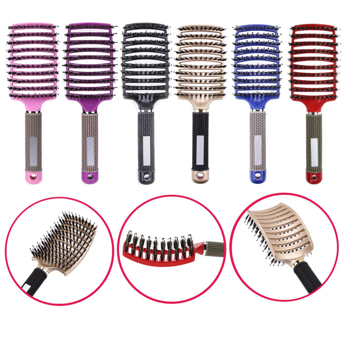 1 PC Hair Scalp Massage Comb Hairbrush Bristle Nylon Women Wet Curly Detangle Hair Brush for Salon Hairdressing Styling Tools