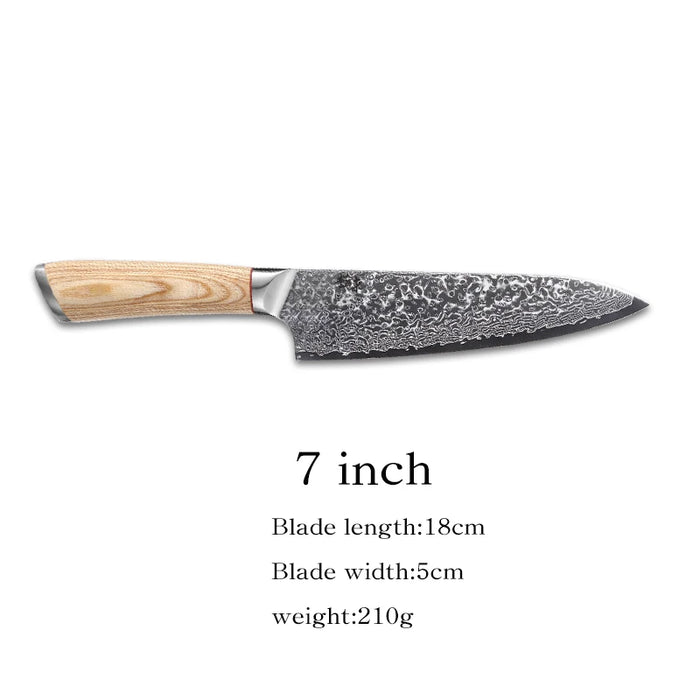 67-layer steel V gold 10 Damascus kitchen knife chef Gyuto Santoku Cleaver Paring Steak Slicing Utility Boning Salmon