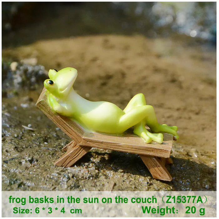 Everyday Collection Animal Frog Fairy Garden Figurines Miniature Landscape Home Decoration Accessories Birthday Gift Souvenirs