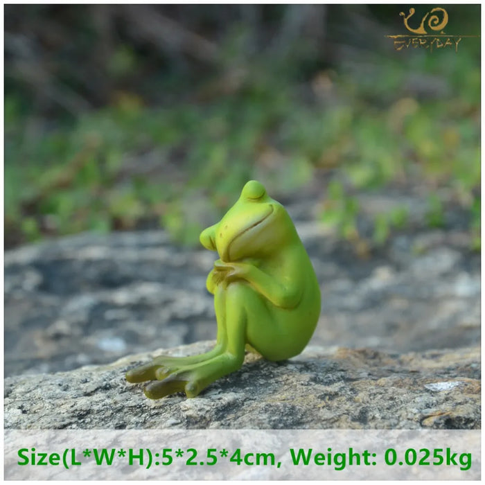 Everyday Collection Animal Frog Fairy Garden Figurines Miniature Landscape Home Decoration Accessories Birthday Gift Souvenirs