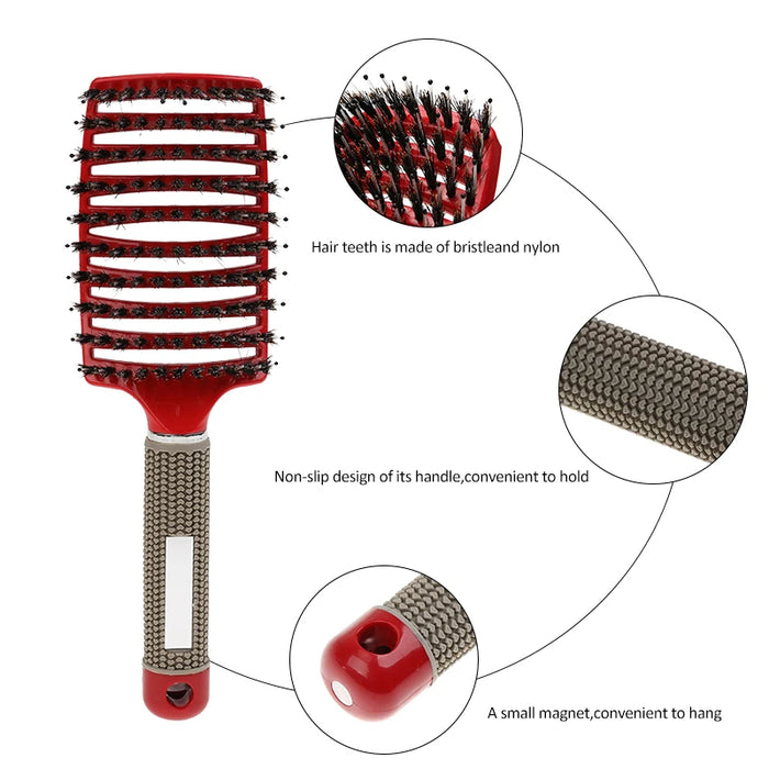 1 PC Hair Scalp Massage Comb Hairbrush Bristle Nylon Women Wet Curly Detangle Hair Brush for Salon Hairdressing Styling Tools