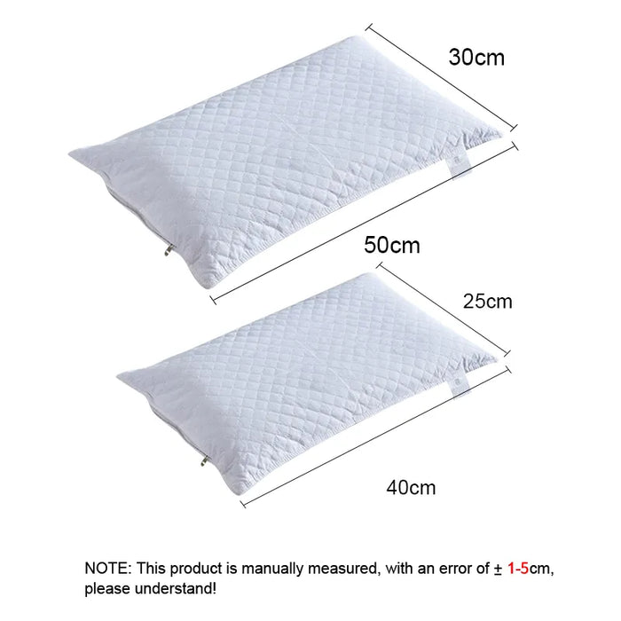 JJMG Buckwheat Pillow Neck Protection Pillows Plaid Shaped Buckwheat Husk Filling Cushion for Nap Sleeping