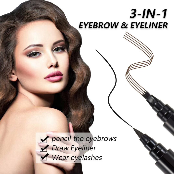 JJMG 3-in-1 Self-Adhesive Eyebrow and Eyeliner Pen