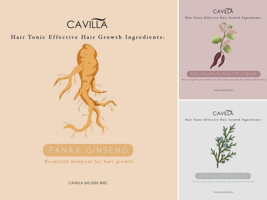 CAVILLA 30mL Hair Tonic Growth Serum Topical Herbal Formula