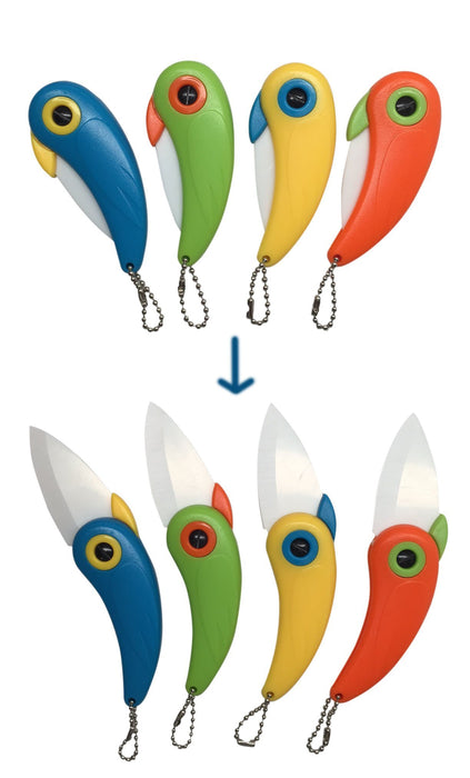 Unique Bird Foldable Handle Hunting Knife Set (4 Color)